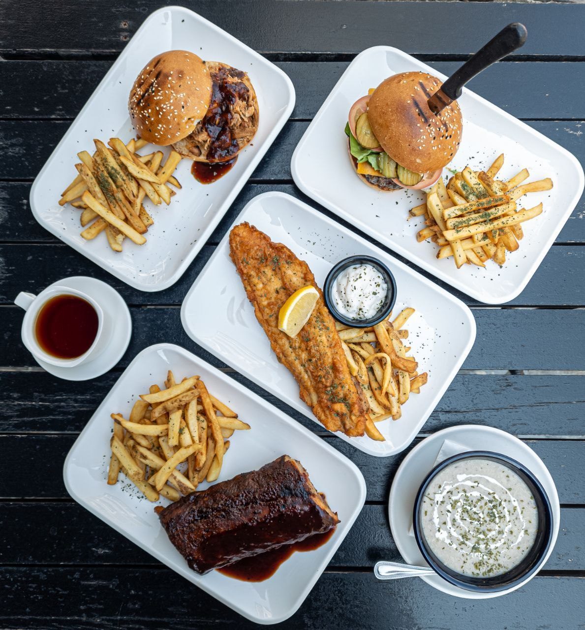 Smokey's BBQ spread